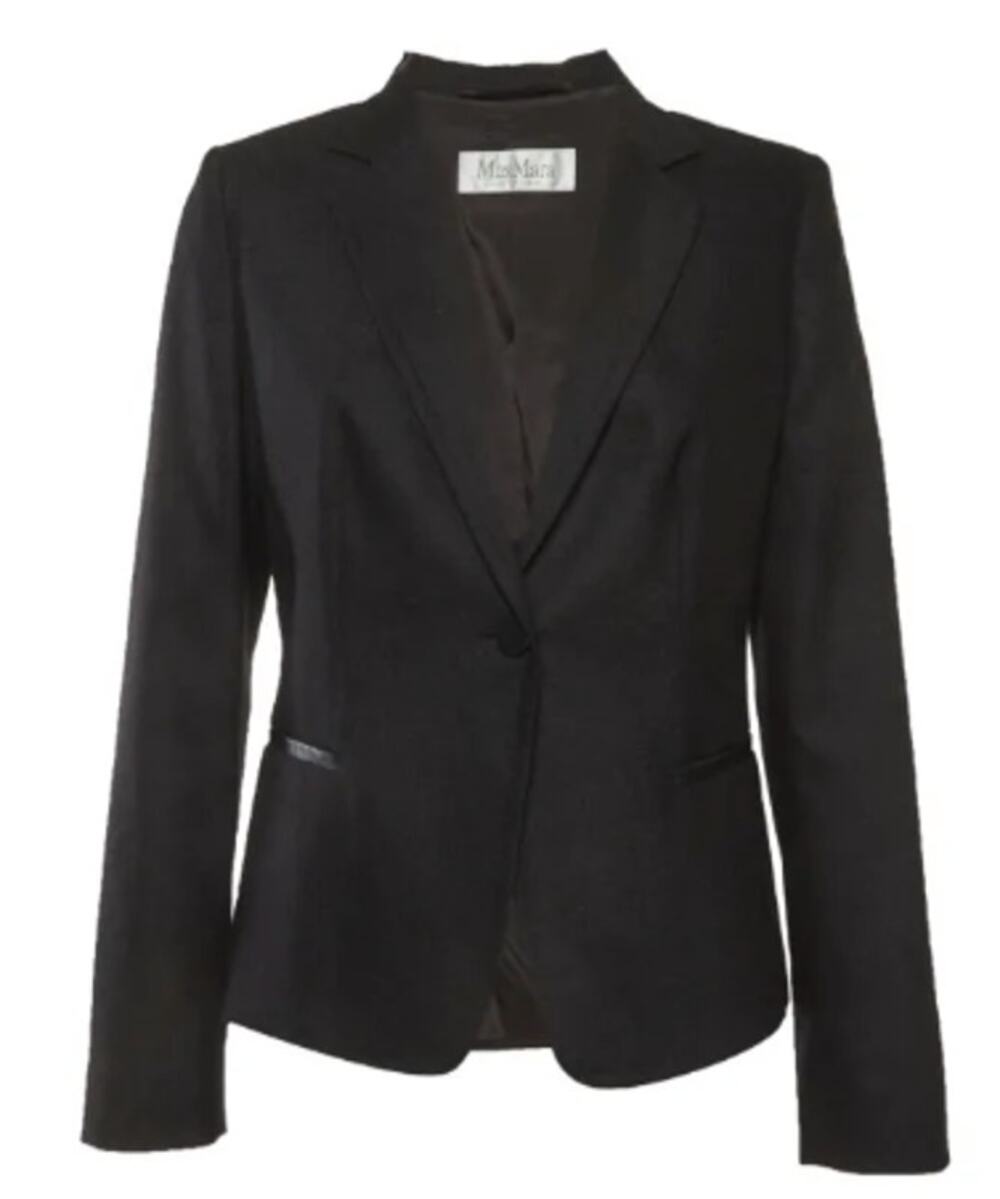 Max Mara wool single-breasted blazer black